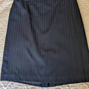 Blue striped office skirt